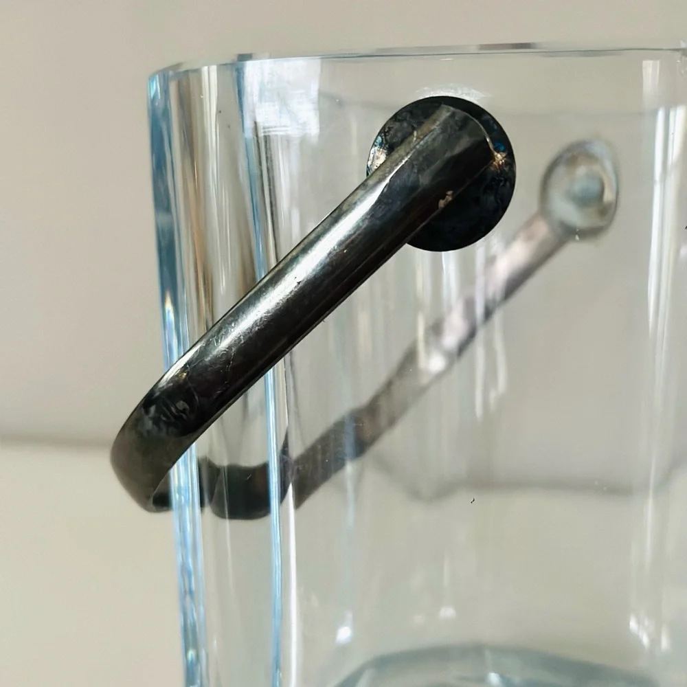 Vintage midcentury Swedish glass ice bucket